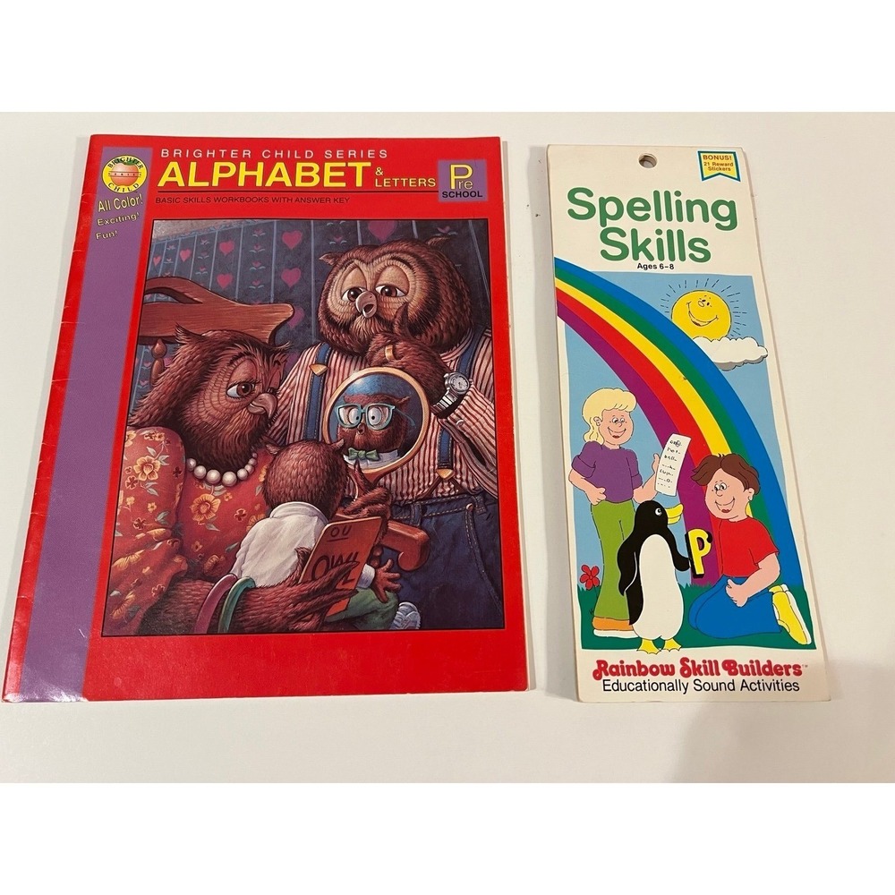 Children's letter and spelling practice books
